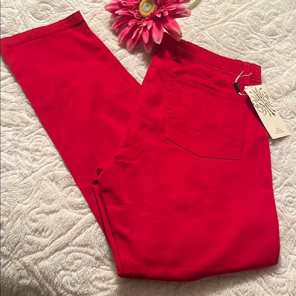 NWT MEN’s MATCHSTICK RED JEANS